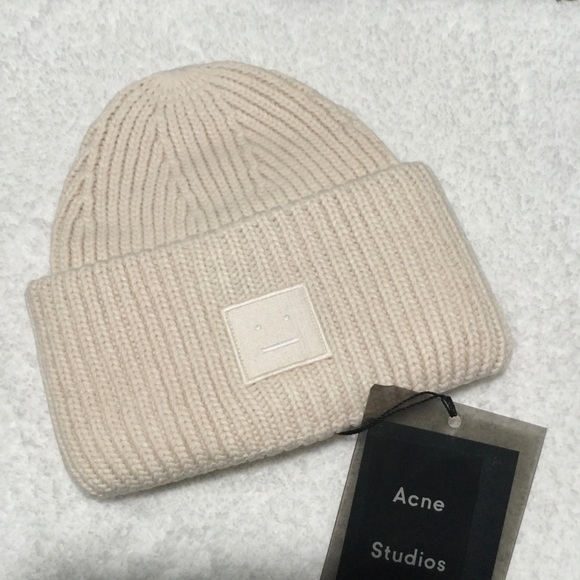Cream Beige Acne Studios Beanie 